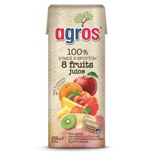 AGROS χυμός 8 φρούτων 250ml – Χυμοί