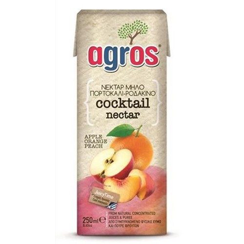 AGROS χυμός κοκτέιλ 3 φρούτων 250ml – Χυμοί
