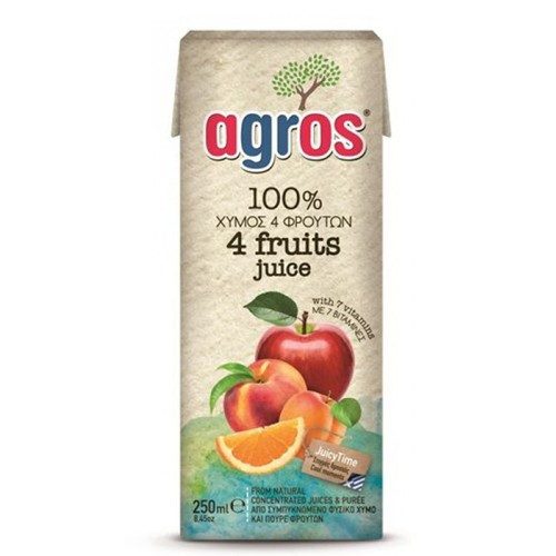 AGROS χυμός 4 φρούτων 250ml – Χυμοί