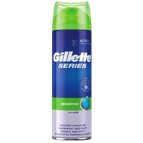 GILLETTE gel ξυρίσματος για ευαίσθητες επιδερμίδες με αλόη 200ml – Αφροί και Gel Ξυρίσματος