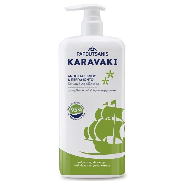 ΠΑΠΟΥΤΣΑΝΗΣ Karavaki αφρόλουτρο με αντλία γιασεμί και περγαμόντο 750ml – Παπουτσάνης – Αφρόλουτρα