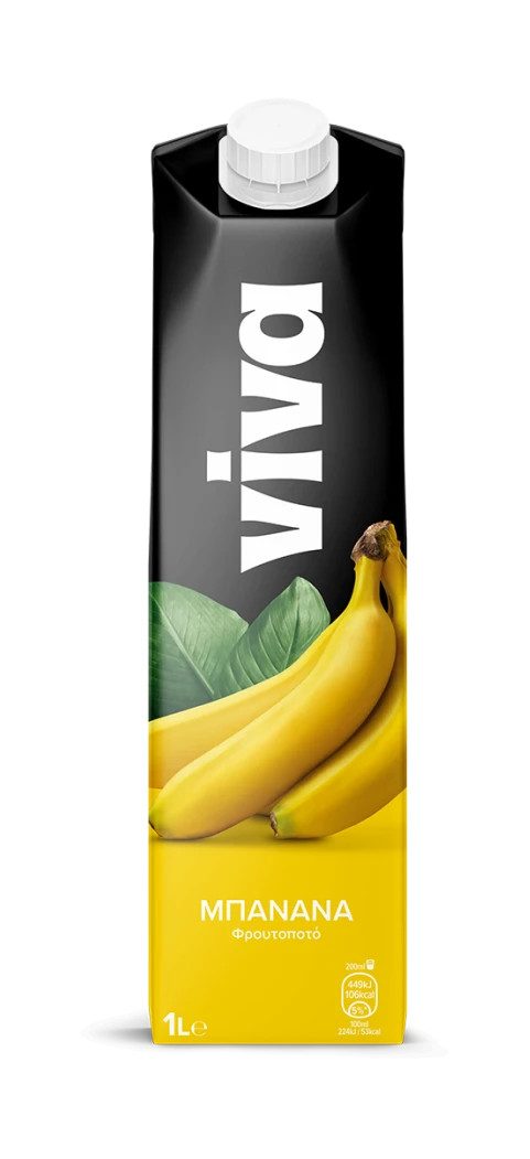 VIVA χυμός με φρουτοποτό μπανάνα 1lt – Χυμοί