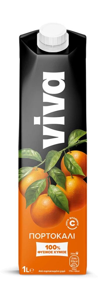 VIVA χυμός 100% φυσικός με πορτοκάλι 1lt – Χυμοί