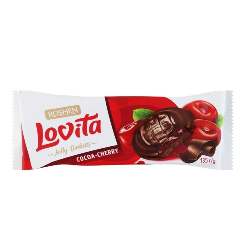 ROSHEN μπισκότα lovita jelly cookies με φράουλα 135gr