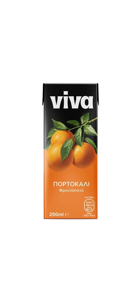 VIVA χυμός με φρουτοποτό πορτοκάλι 250ml – Χυμοί