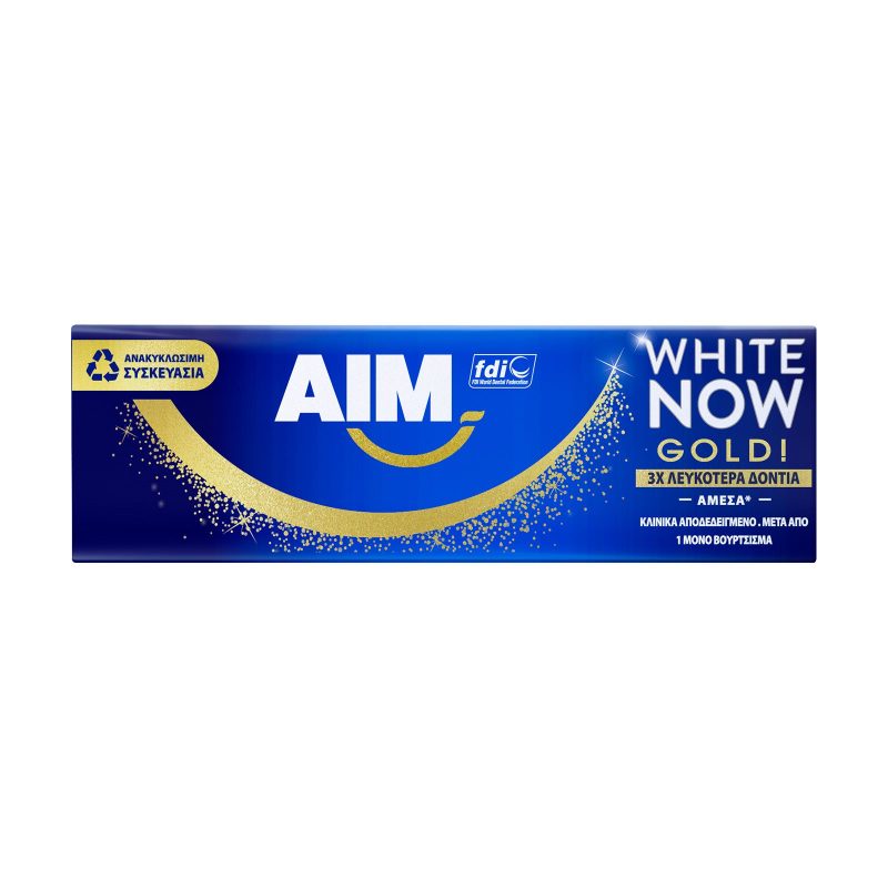 AIM οδοντόκρεμα white now gold 75ml – Οδοντόκρεμες