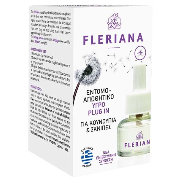 FLERIANA εντομοαπωθητικό υγρό φυσικό ανταλλακτικό 30ml – Εντομοκτόνα και Εντομοαπωθητικά Χώρου