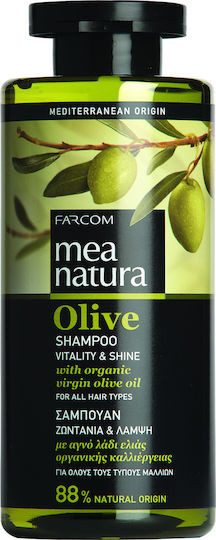 FARCOM Mea Natura σαμπουάν με ελιά για λάμψη 300ml