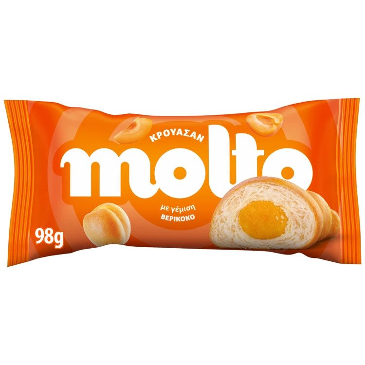 MOLTO κρουασάν βερίκοκο 98gr – Κέικ, Τσουρέκια και Κρουασάν