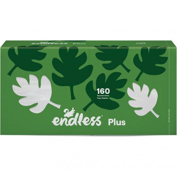 ENDLESS χαρτοπετσέτες plus λευκές 30x30cm 160 φύλλα – Χαρτοπετσέτες και Κουβέρ Εστίασης
