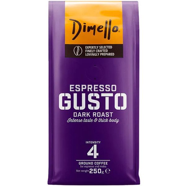 DIMELLO Espresso Gusto Dark Roast καφές αλεσμένος 250gr – Καφέδες