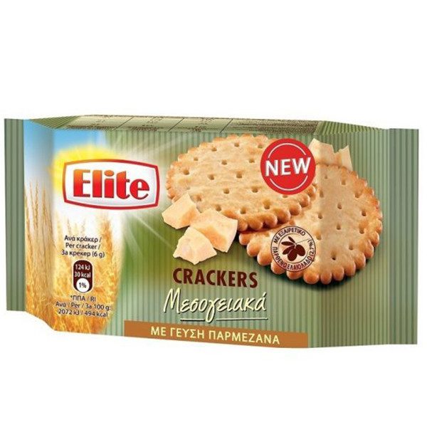 ELITE crackers μεσογειακά με παρμεζάνα 105gr – Αλμυρά Snacks