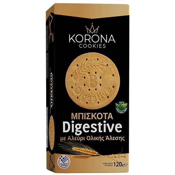 KORONA μπισκότα digestive ολικής άλεσης 120gr
