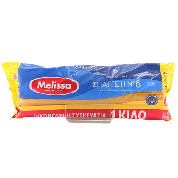 MELISSA ζυμαρικά σπαγγέτι No6 1kg