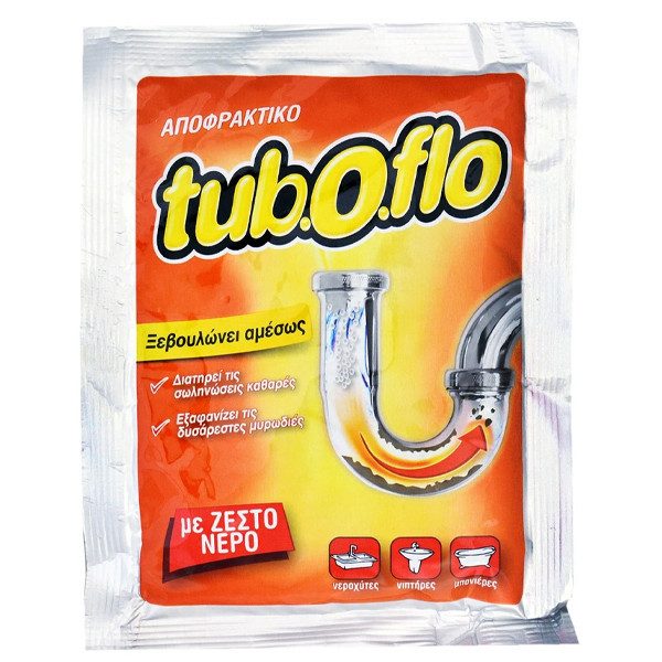 TUBOFLO αποφρακτικό για ζεστό νερό 60gr – Καθαριστικά Μπάνιου