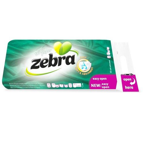 ZEBRA χαρτί υγείας soft absorbent green 3φυλλο 10τεμ – Χαρτιά Υγείας