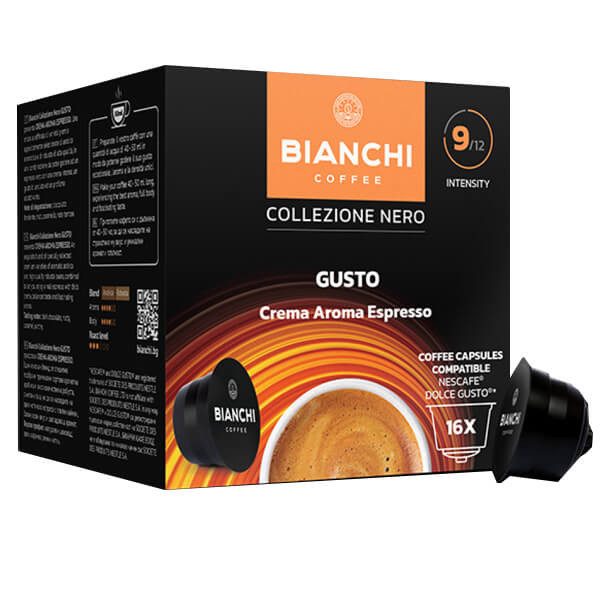 BIANCHI Coffee Dolce Gusto Espresso Crema Aroma σε κάψουλες 16x7gr – Κάψουλες Καφέ και Ροφημάτων