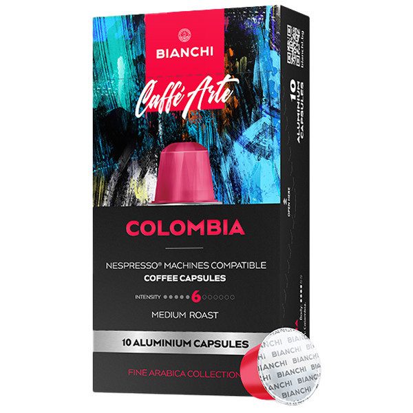 BIANCHI Coffee Nespresso Colombia Espresso σε κάψουλες 10x5,5gr – Κάψουλες Καφέ και Ροφημάτων