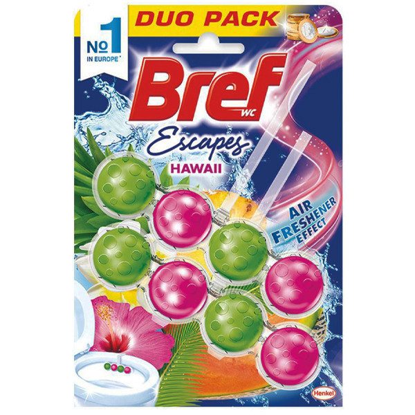 BREF μπλοκ WC Escapes Hawaii 2x51ml – Καθαριστικά Μπάνιου