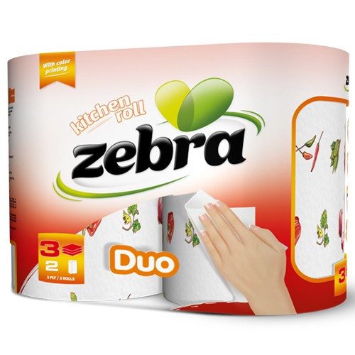 ZEBRA χαρτί κουζίνας duo 3φυλλο 2τεμ – Χαρτιά Κουζίνας