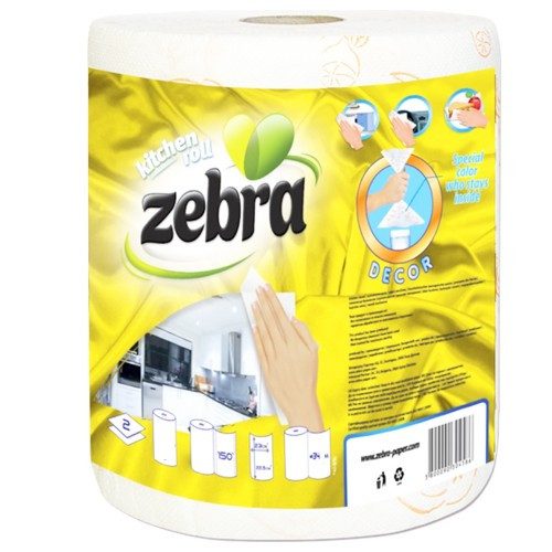 ZEBRA χαρτί κουζίνας decor 2φυλλο 300gr – Χαρτιά Κουζίνας
