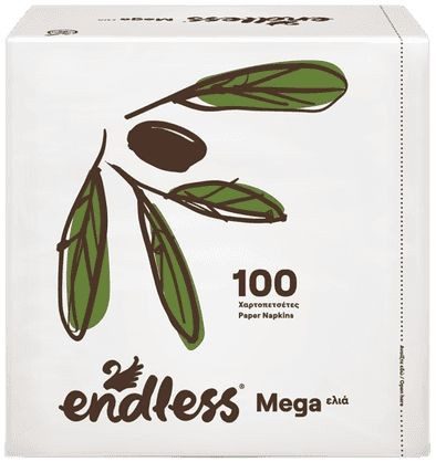 ENDLESS χαρτοπετσέτες mega ελιά 33x33cm 70 φύλλα