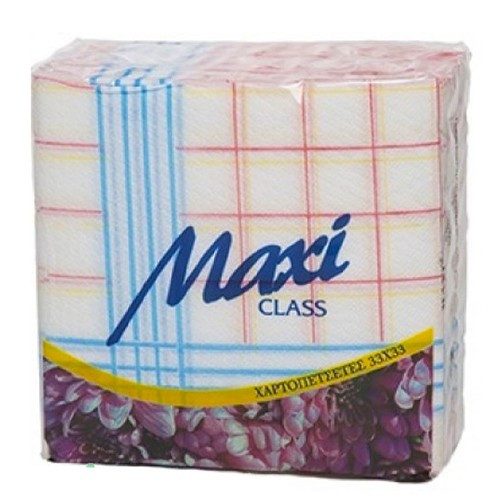MAXI χαρτοπετσέτες καρώ 33x33cm 80τεμ