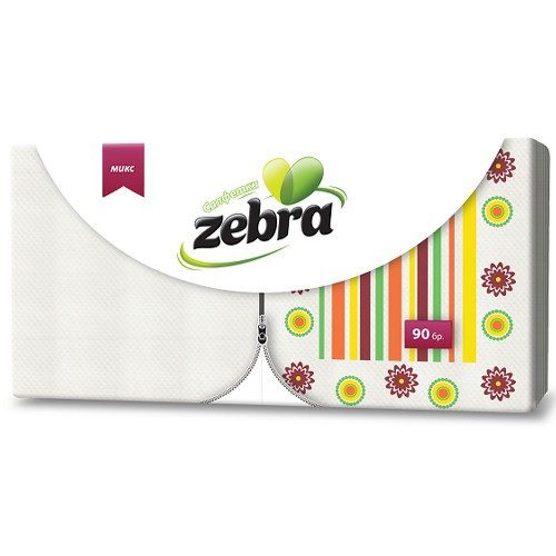 ZEBRA χαρτοπετσέτες mixed 33x33cm 90 φύλλα – Χαρτοπετσέτες και Κουβέρ Εστίασης