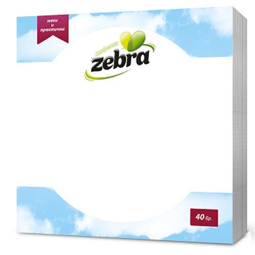 ZEBRA χαρτοπετσέτες λευκές 28x28cm 40 φύλλα – Χαρτοπετσέτες και Κουβέρ Εστίασης