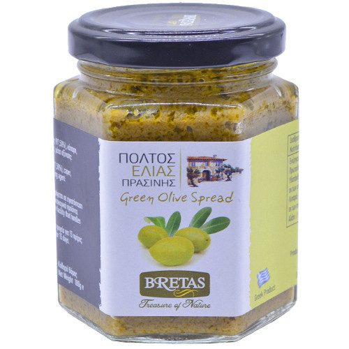 ΜΠΡΕΤΑΣ πολτός ελιάς πράσινη βάζο 190ml – Μπρέτας – Τρόφιμα Μακράς Συντήρησης