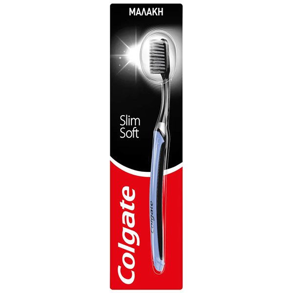 COLGATE οδοντόβουρτσα Slim Soft Charcoal μαλακή 1τεμ – Οδοντόβουρτσες Απλές