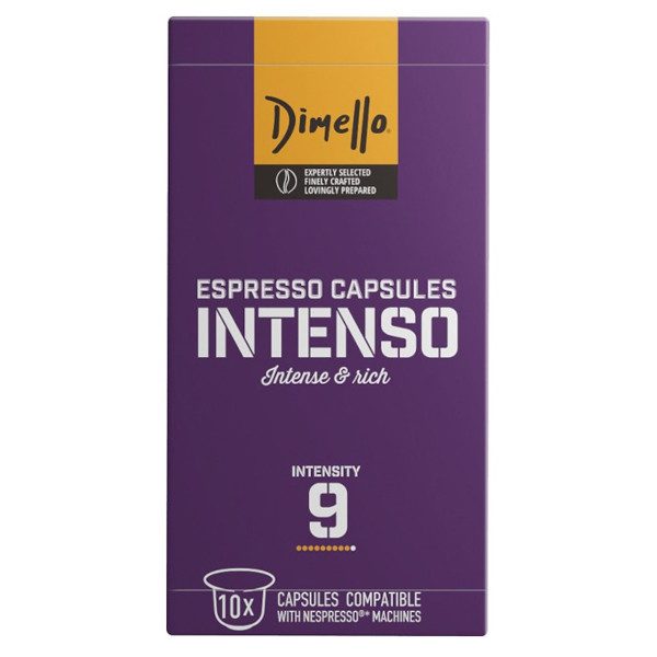 DIMELLO Espresso Intenso καφές σε κάψουλες συμβατές με μηχανές Nespresso 10x5,6gr – Κάψουλες Καφέ και Ροφημάτων