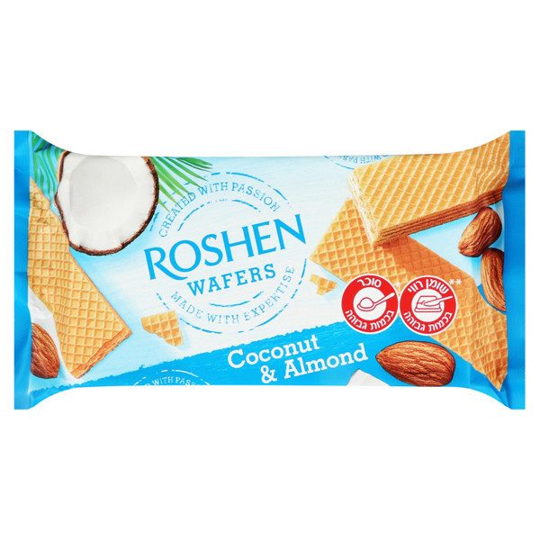 ROSHEN γκοφρέτα καρύδα και αμύγδαλο 216gr – Σοκολάτες