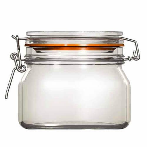 UNIGLASS βάζο γυάλινο με καπάκι econ 125ml 22501 – Δοχεία και Βάζα Αποθήκευσης