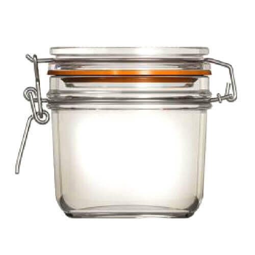 UNIGLASS βάζο γυάλινο με καπάκι econ 350ml 22503 – Δοχεία και Βάζα Αποθήκευσης