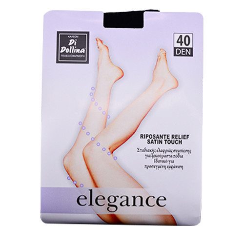 DI DOLLINA καλσόν lycra elegance μαύρο 40den No2 – Γυναικεία Καλσόν