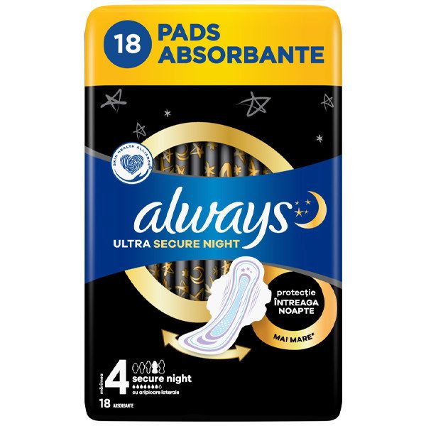 ALWAYS σερβιέτες Ultra Secure Night 12τεμ