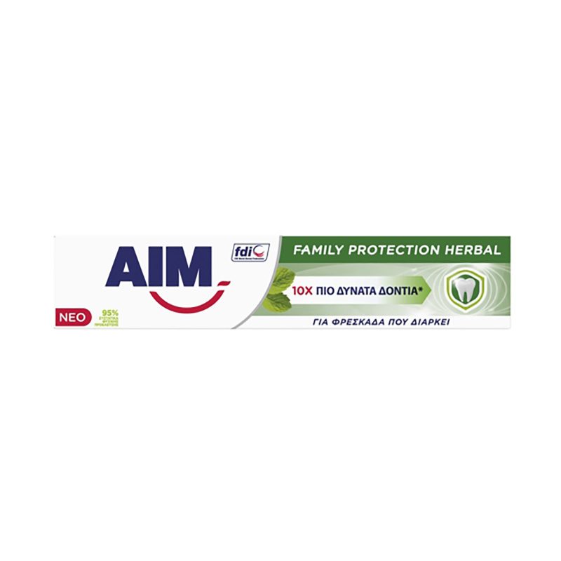 AIM οδοντόκρεμα family protection herbal 75ml – Οδοντόκρεμες