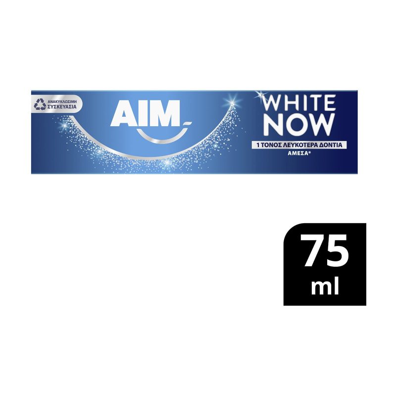 AIM οδοντόκρεμα white now 75ml – Οδοντόκρεμες