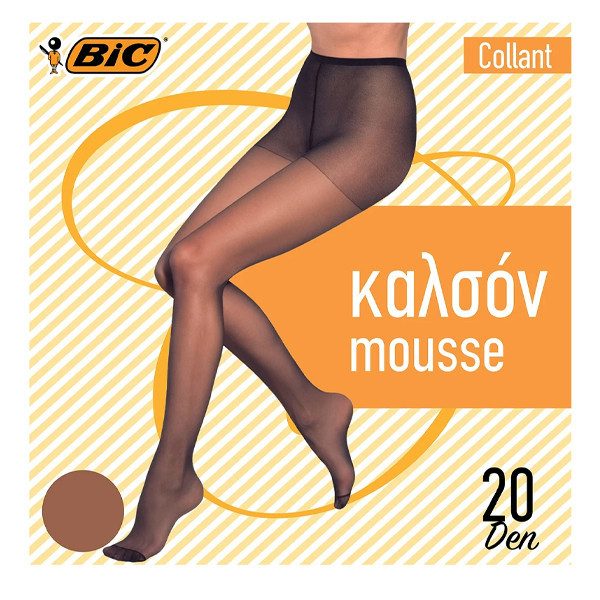 BIC καλσόν Collant Mousse καραμελέ 20den No1-2 – Γυναικεία Καλσόν