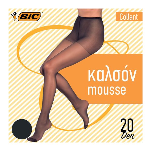 BIC καλσόν Collant Mousse μαύρο 20den No1-2 – Γυναικεία Καλσόν