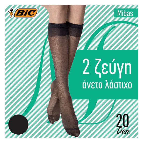 BIC καλτσάκι Mibas μαύρο 20den one size – Γυναικεία Καλσόν