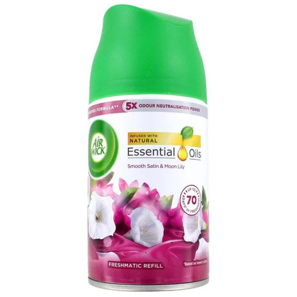 AIR WICK Freshmatic ανταλλακτικό αποσμητικό χώρου Smooth Satin και Moon Lily 250ml – Αρωματικά Χώρου