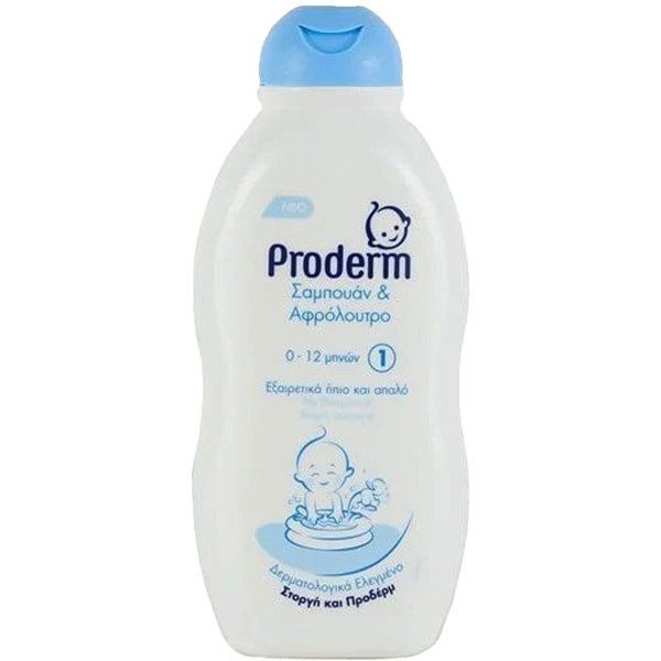 PRODERM σαμπουάν και αφρόλουτρο 0-12 μηνών 200ml – Βρεφικά Σαμπουάν και Αφρόλουτρα