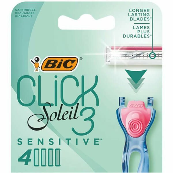 BIC ξυραφάκια ανταλλακτικά Click Soleil Sensitive με 3 λεπίδες 4τεμ