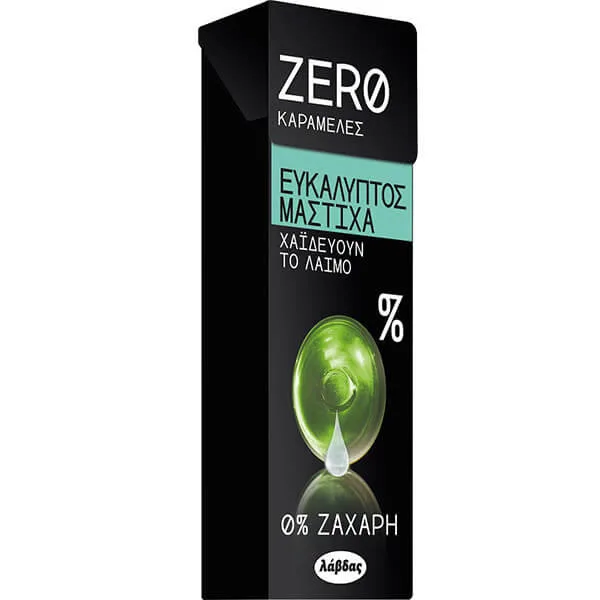 ΛΑΒΔΑΣ Zero καραμέλες Ευκάλυπτος και Μαστίχα 0% ζάχαρη 32gr x 12τεμ – Λάβδας – Καραμέλες, Γλειφιτζούρια και Τσίχλες