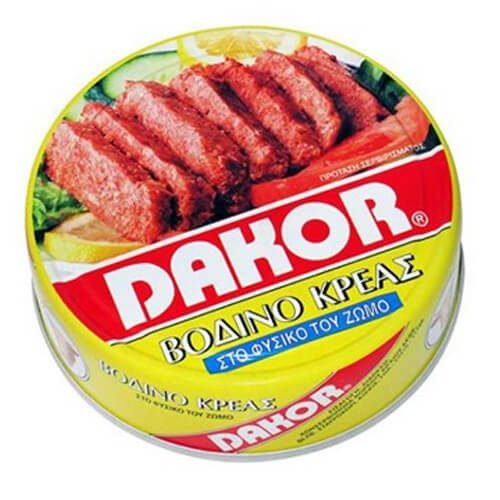 DAKOR κονσέρβα με βοδινό κρέας 200gr – Τρόφιμα Μακράς Συντήρησης
