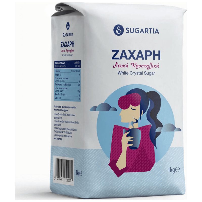 SUGARTIA ζάχαρη λευκή κρυσταλλική 1kg – Ζάχαρη και Υποκατάστατα