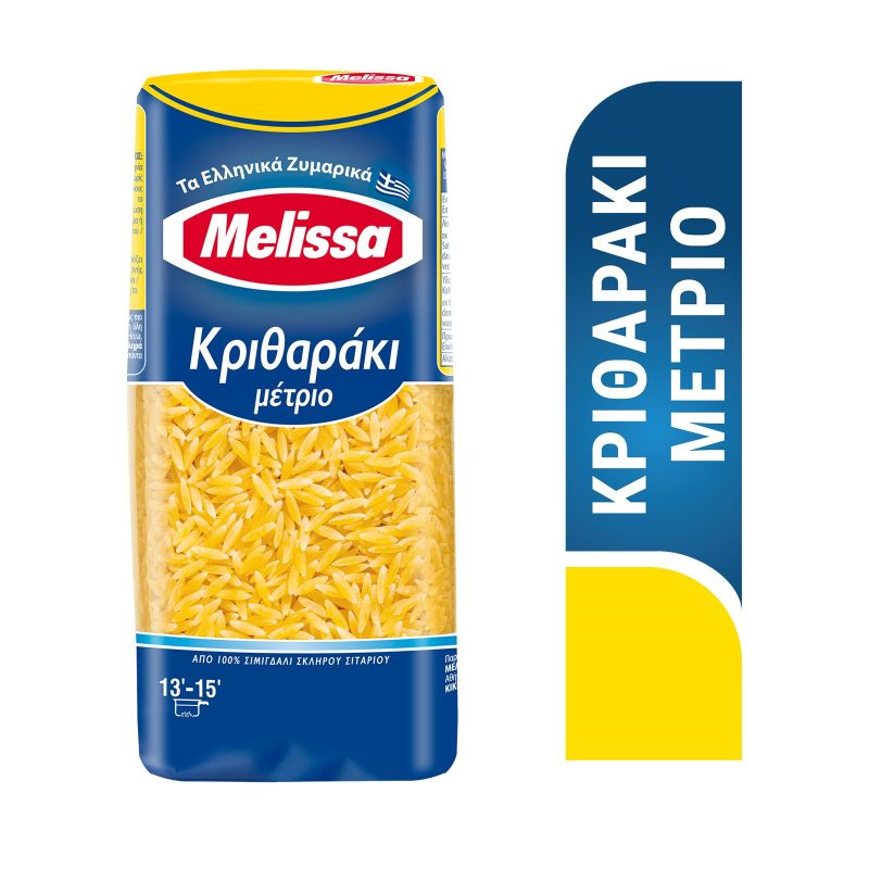 MELISSA ζυμαρικά κριθαράκι μέτριο 500gr