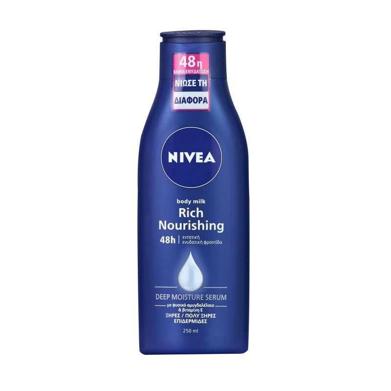 NIVEA κρέμα σώματος rich nourishing με έλαιο αμυγδάλου 250ml – Κρέμες Σώματος